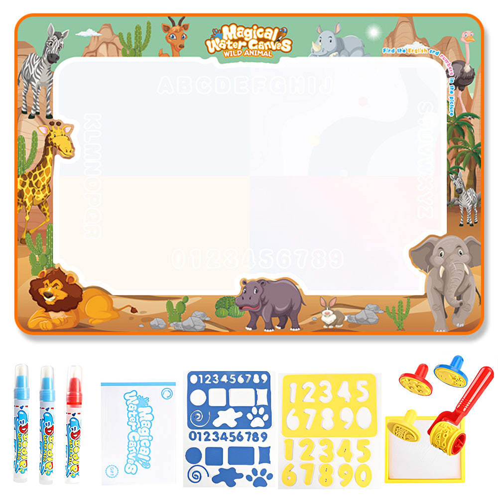 Reusable Mess Free Aqua Magic Doodle Mat Educational Toy for Kids