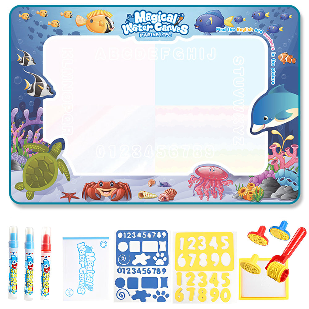 Reusable Mess Free Aqua Magic Doodle Mat Educational Toy for Kids