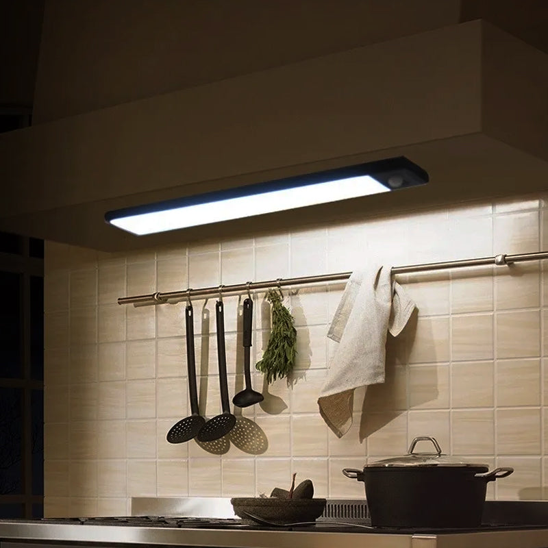 LED Motion Sensor Under Closet Cabinet Light Rechargeable Magnetic Dimmable Lamp