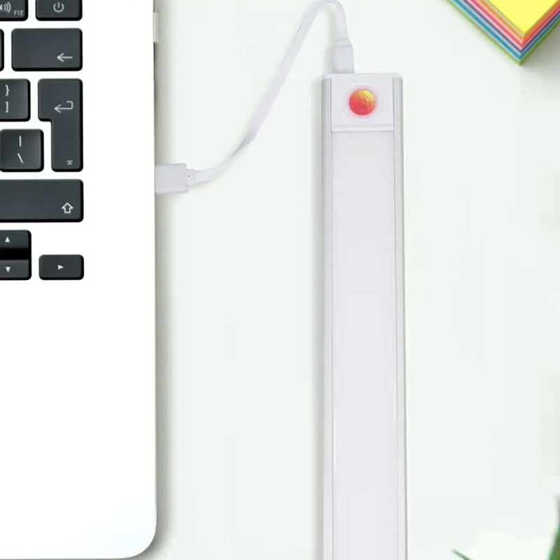 LED Motion Sensor Under Closet Cabinet Light Rechargeable Magnetic Dimmable Lamp