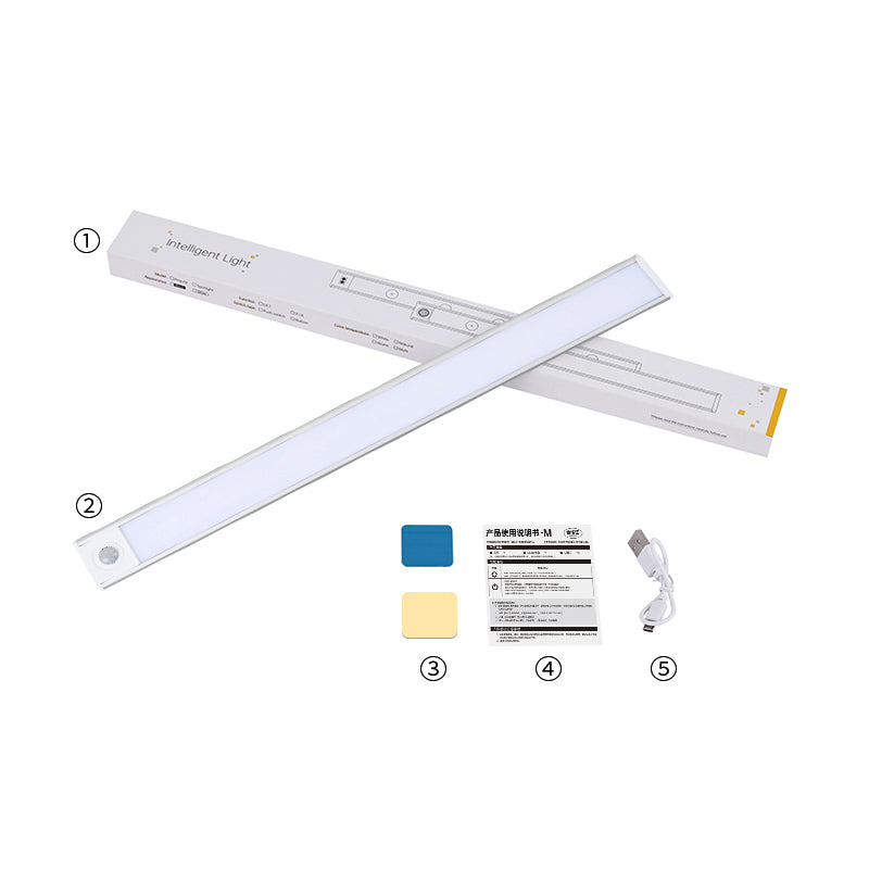 LED Motion Sensor Under Closet Cabinet Light Rechargeable Magnetic Dimmable Lamp