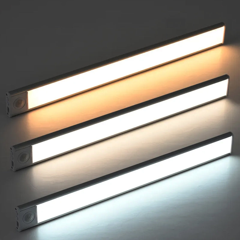 LED Motion Sensor Under Closet Cabinet Light Rechargeable Magnetic Dimmable Lamp