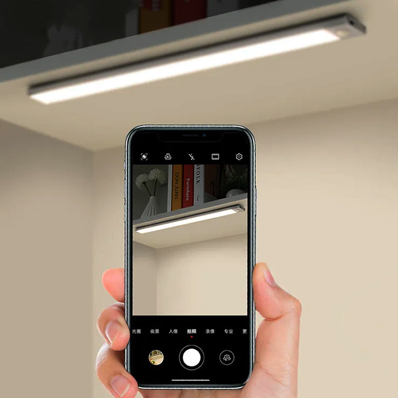LED Motion Sensor Under Closet Cabinet Light Rechargeable Magnetic Dimmable Lamp