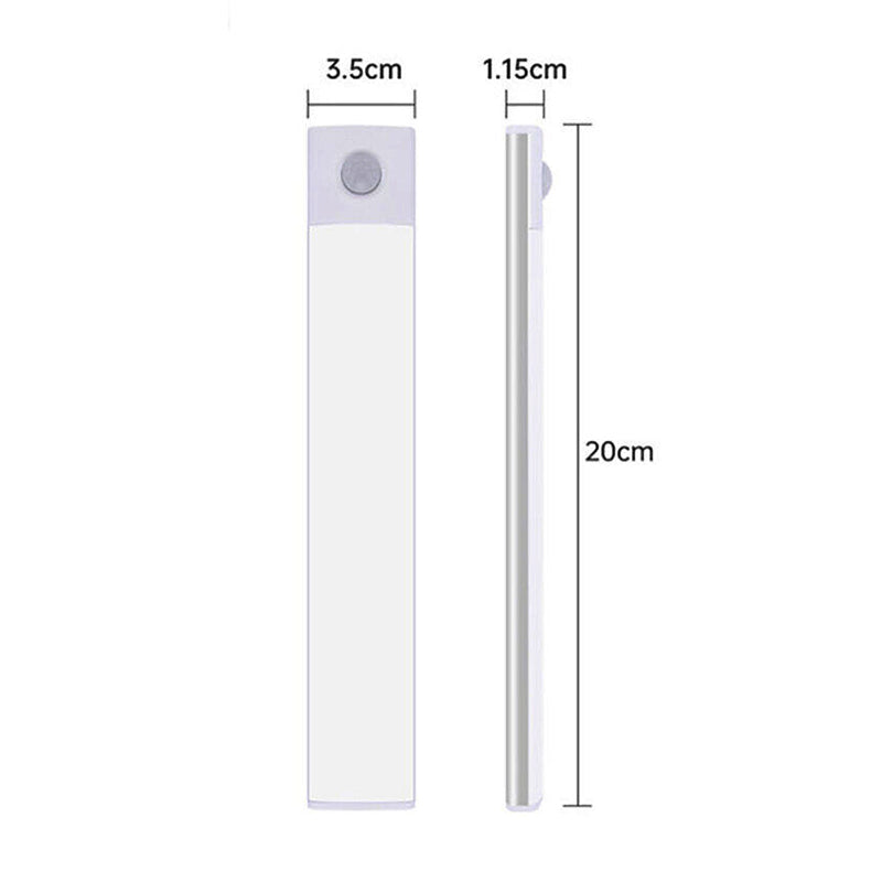 LED Motion Sensor Under Closet Cabinet Light Rechargeable Magnetic Dimmable Lamp