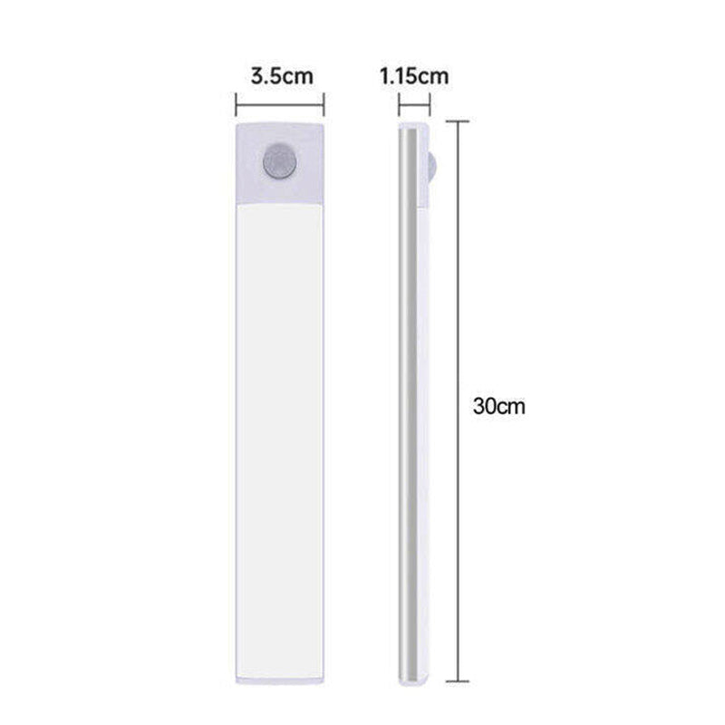 LED Motion Sensor Under Closet Cabinet Light Rechargeable Magnetic Dimmable Lamp