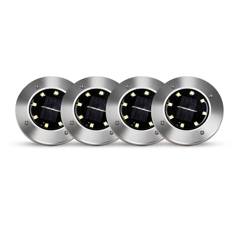 8-LEDS Waterproof Solar Ground Garden Lights