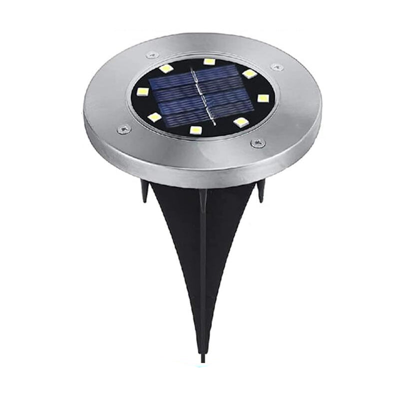 8-LEDS Waterproof Solar Ground Garden Lights