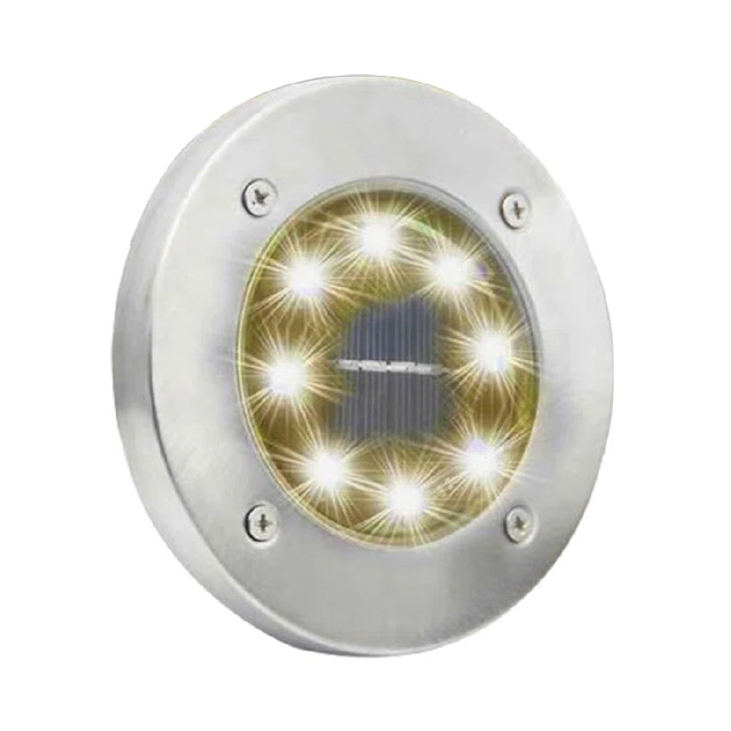 8-LEDS Waterproof Solar Ground Garden Lights