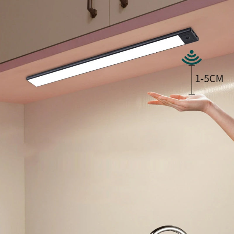Super Slim LED Motion Sensor Under Closet Cabinet Magnetic Lamp - USB Charging