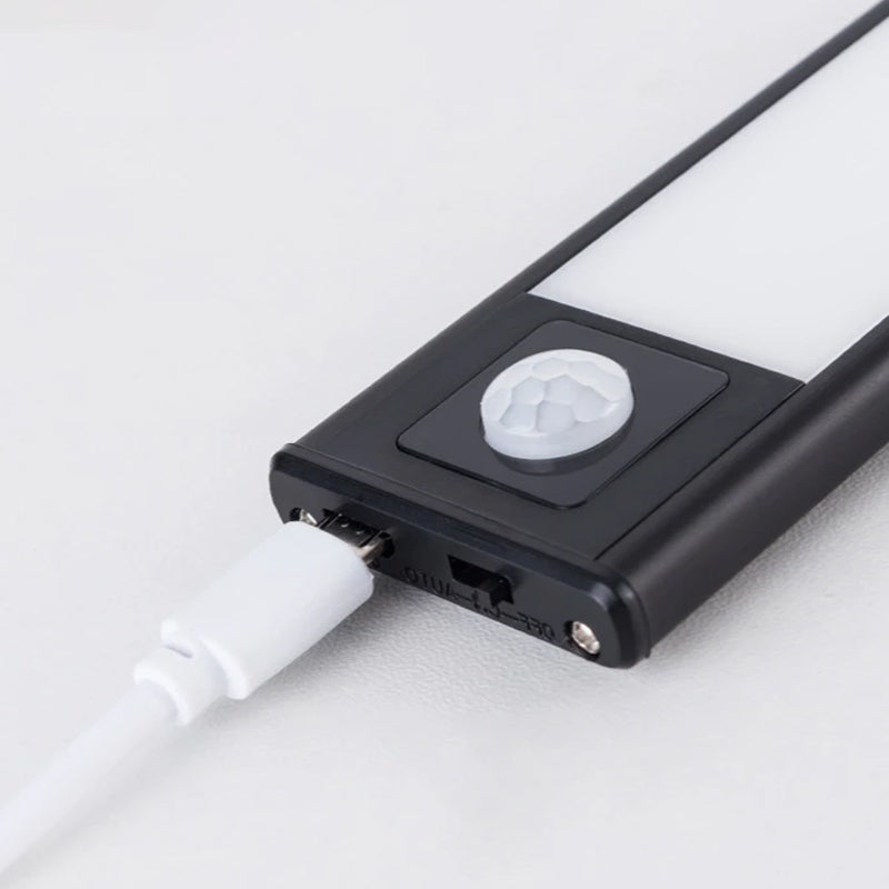 Super Slim LED Motion Sensor Under Closet Cabinet Magnetic Lamp - USB Charging