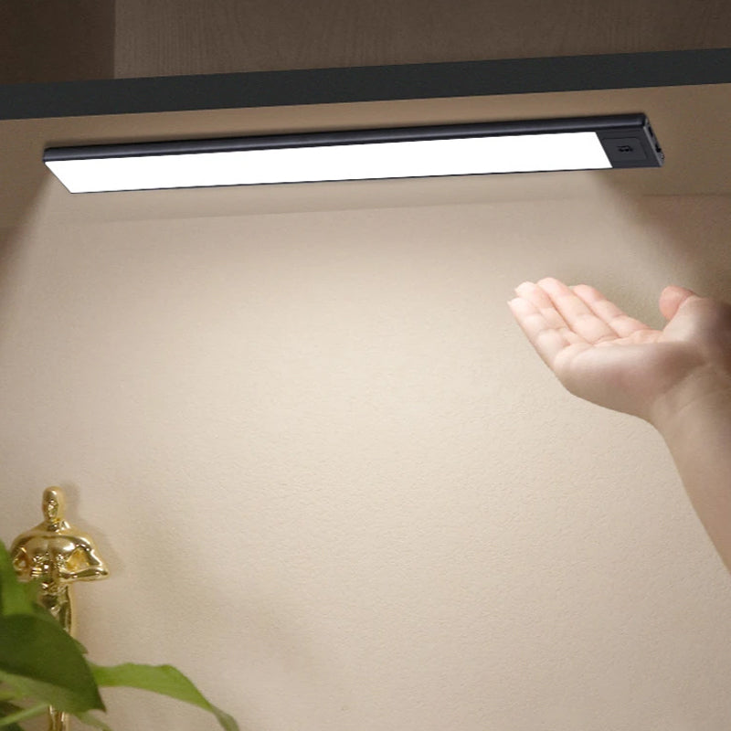 Super Slim LED Motion Sensor Under Closet Cabinet Magnetic Lamp - USB Charging