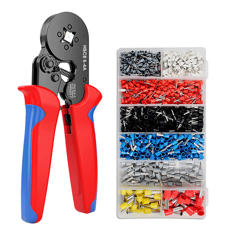 1200 Ferrule Wire End Terminal Ratchet Crimping Plier Kit