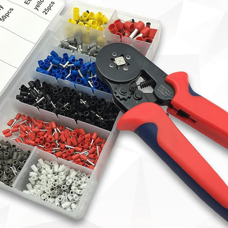 1200 Ferrule Wire End Terminal Ratchet Crimping Plier Kit
