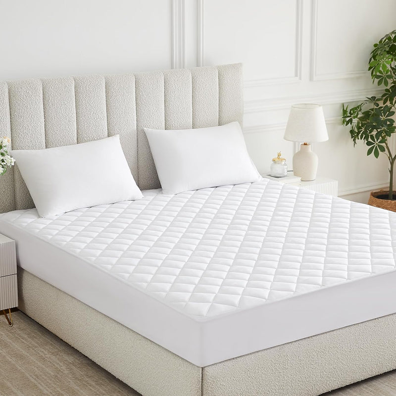 4 Layer Quilted Cotton Waterproof Mattress Protector and Breathable Bed Cover
