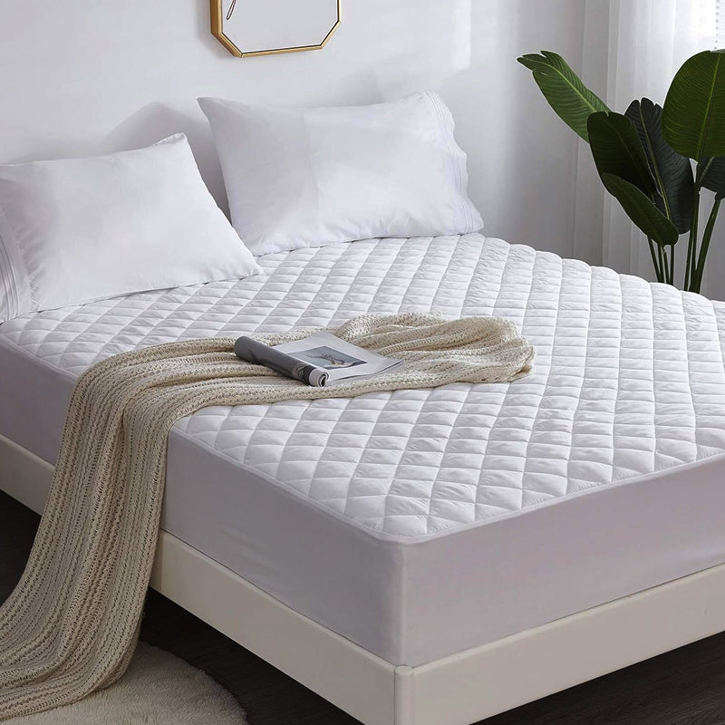 4 Layer Quilted Cotton Waterproof Mattress Protector and Breathable Bed Cover