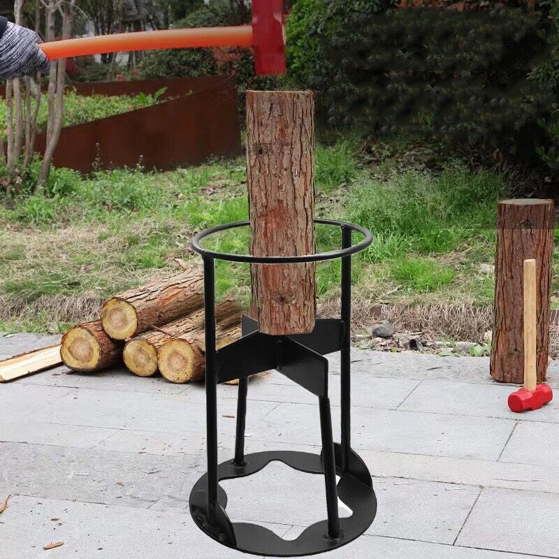 Durable Manual Firewood Splitter Heavy Duty Manganese Steel Log Holder