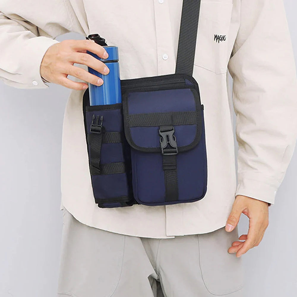 Waterproof Camping Wear Resistant Chest Crossbody Sling Shoulder Bags With Water Bottle Holder