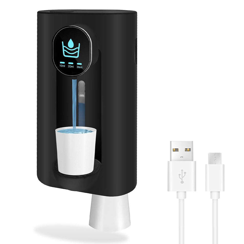 Automatic Wall-Mounted Mouthwash Dispenser for Bathroom with Magnetic Cups - USB Rechargeable