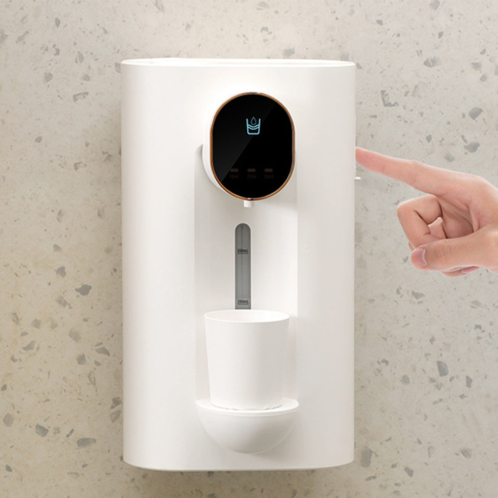 Automatic Wall-Mounted Mouthwash Dispenser for Bathroom with Magnetic Cups - USB Rechargeable