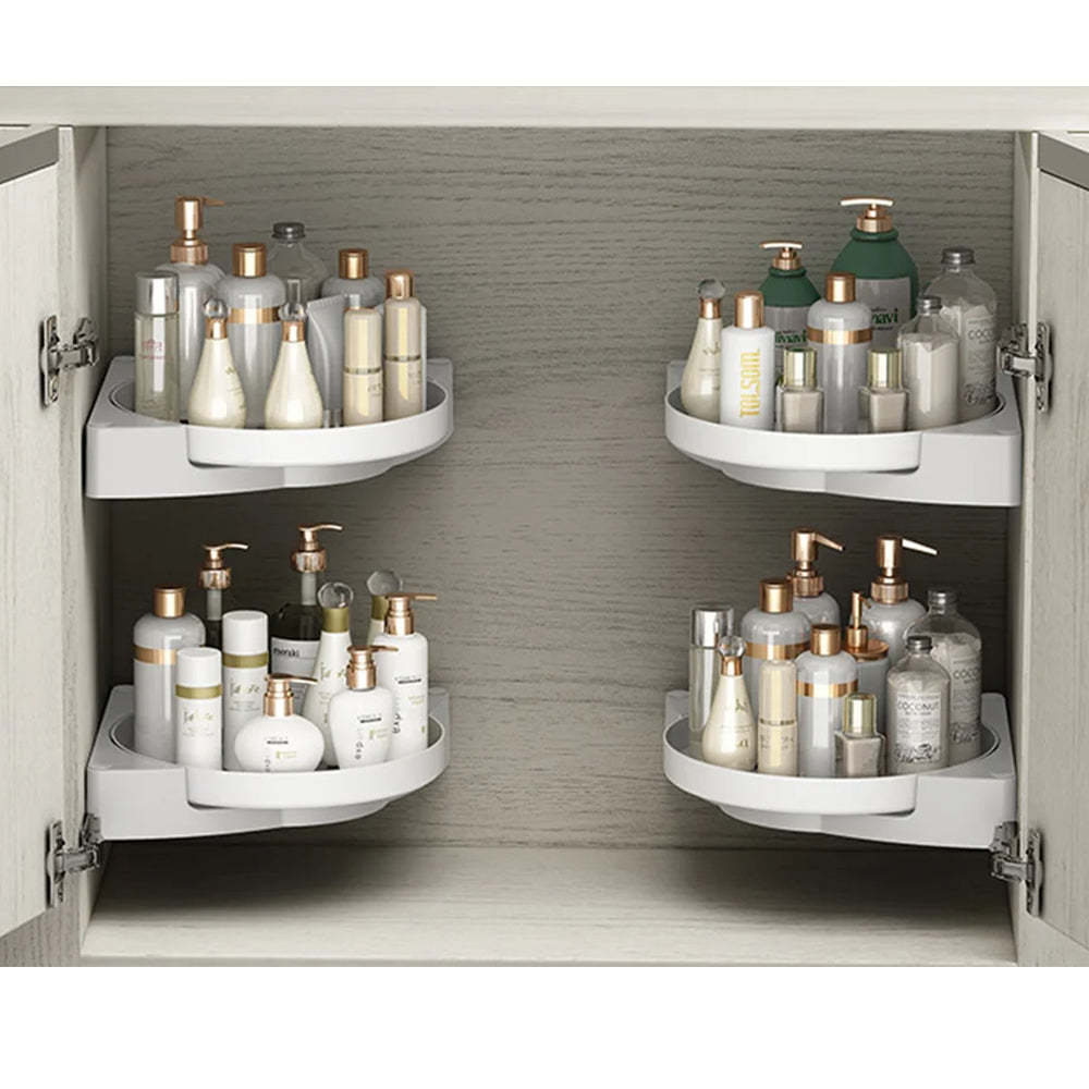 360° Rotate Shower Caddy Corner Lazy Susan Organizer Turntable