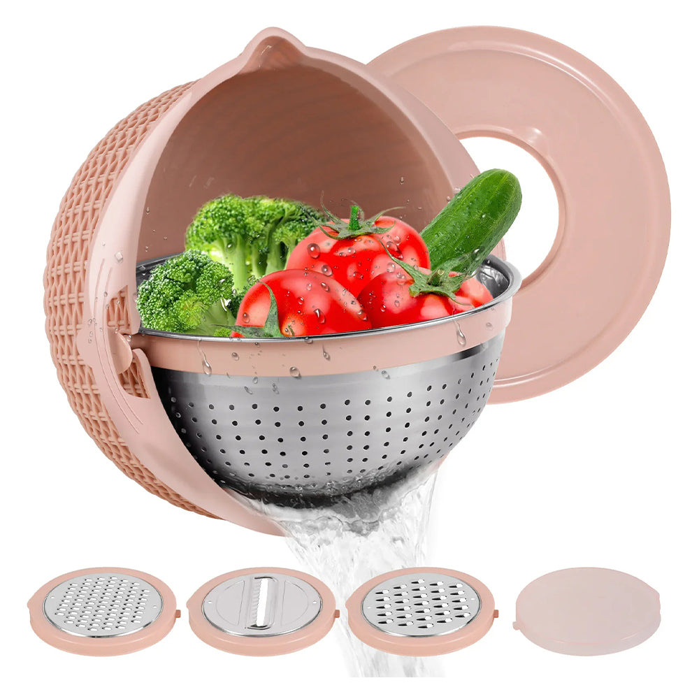 4-in-1 Stainless Steel Colander Set Versatile Kitchen Strainer