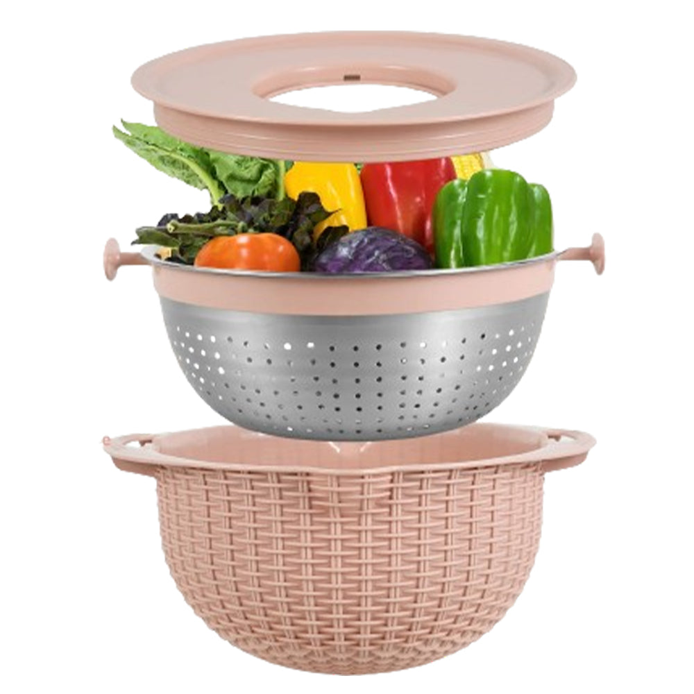 4-in-1 Stainless Steel Colander Set Versatile Kitchen Strainer