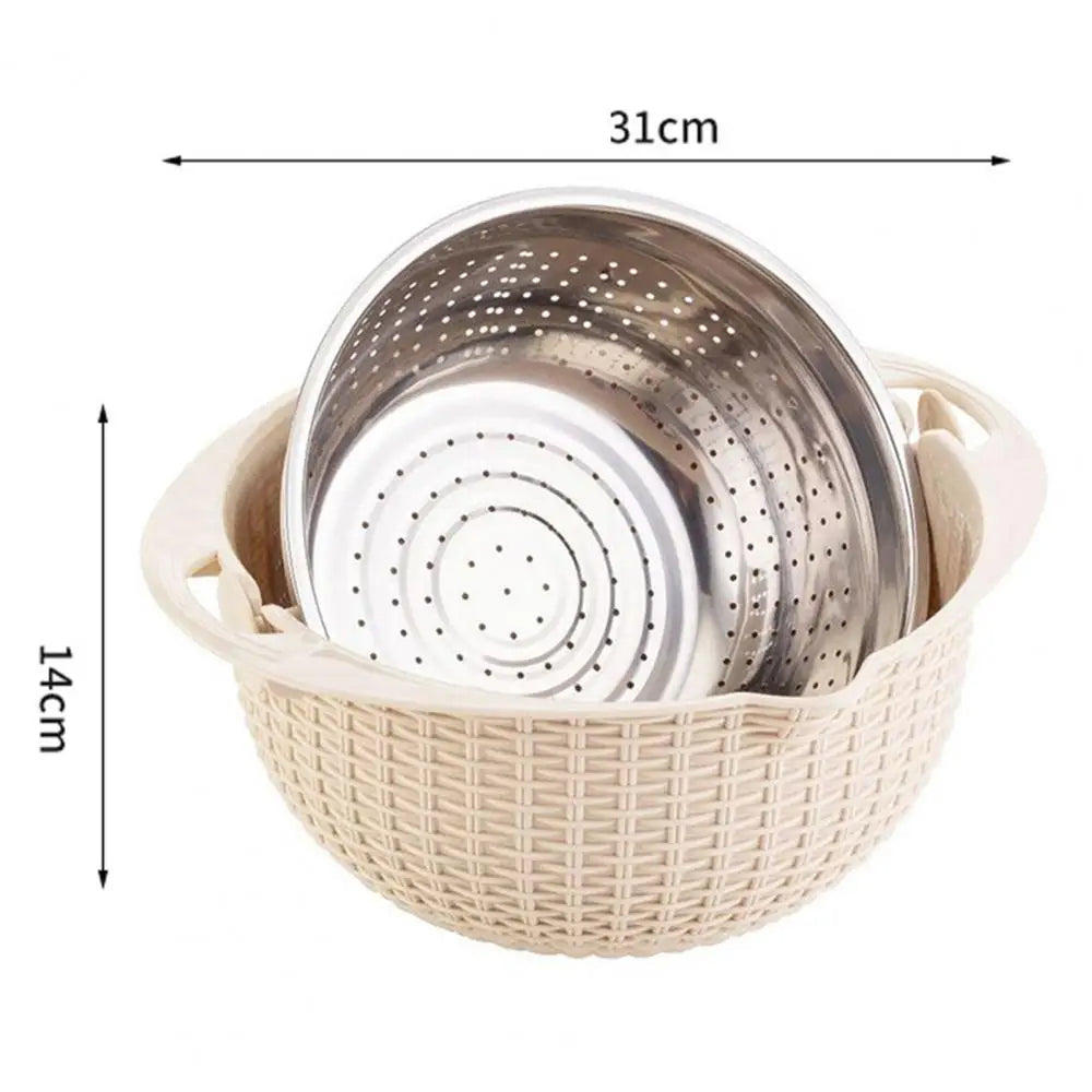4-in-1 Stainless Steel Colander Set Versatile Kitchen Strainer