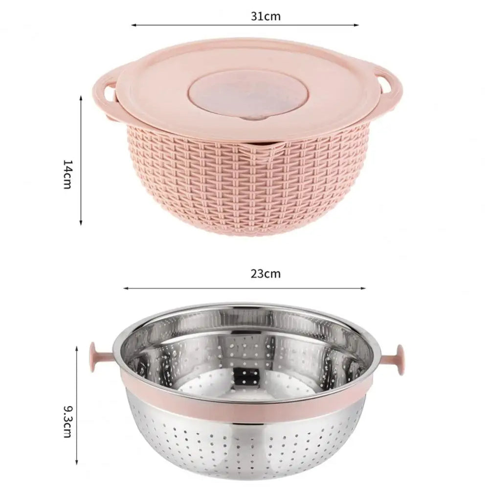 4-in-1 Stainless Steel Colander Set Versatile Kitchen Strainer