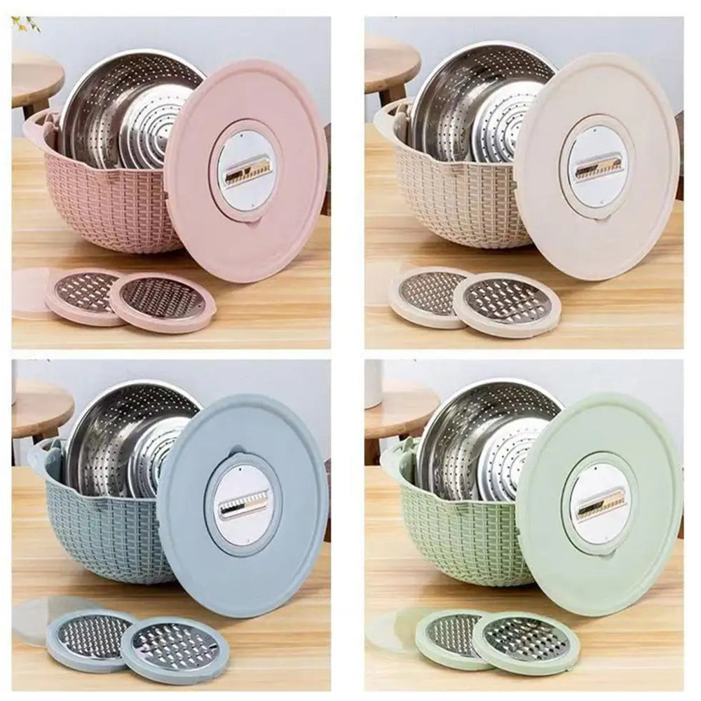 4-in-1 Stainless Steel Colander Set Versatile Kitchen Strainer