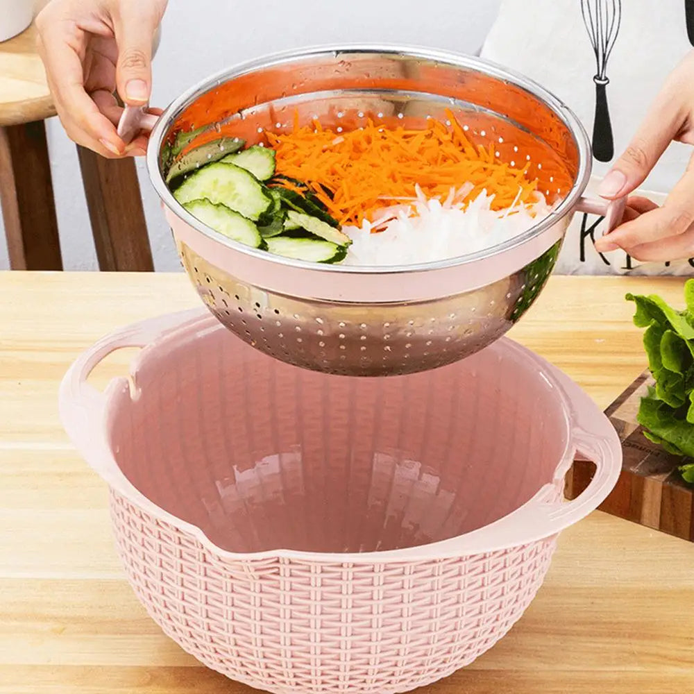 4-in-1 Stainless Steel Colander Set Versatile Kitchen Strainer