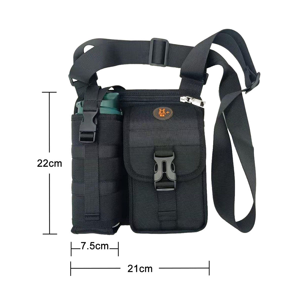 Waterproof Camping Wear Resistant Chest Crossbody Sling Shoulder Bags With Water Bottle Holder