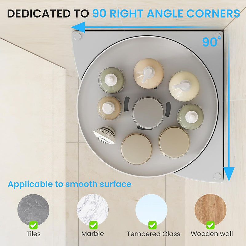 360° Rotate Shower Caddy Corner Lazy Susan Organizer Turntable
