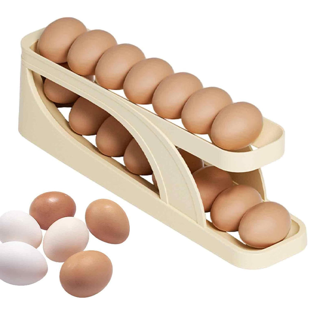 Double-Layer Roll Down Refrigerator Egg Dispense Tray