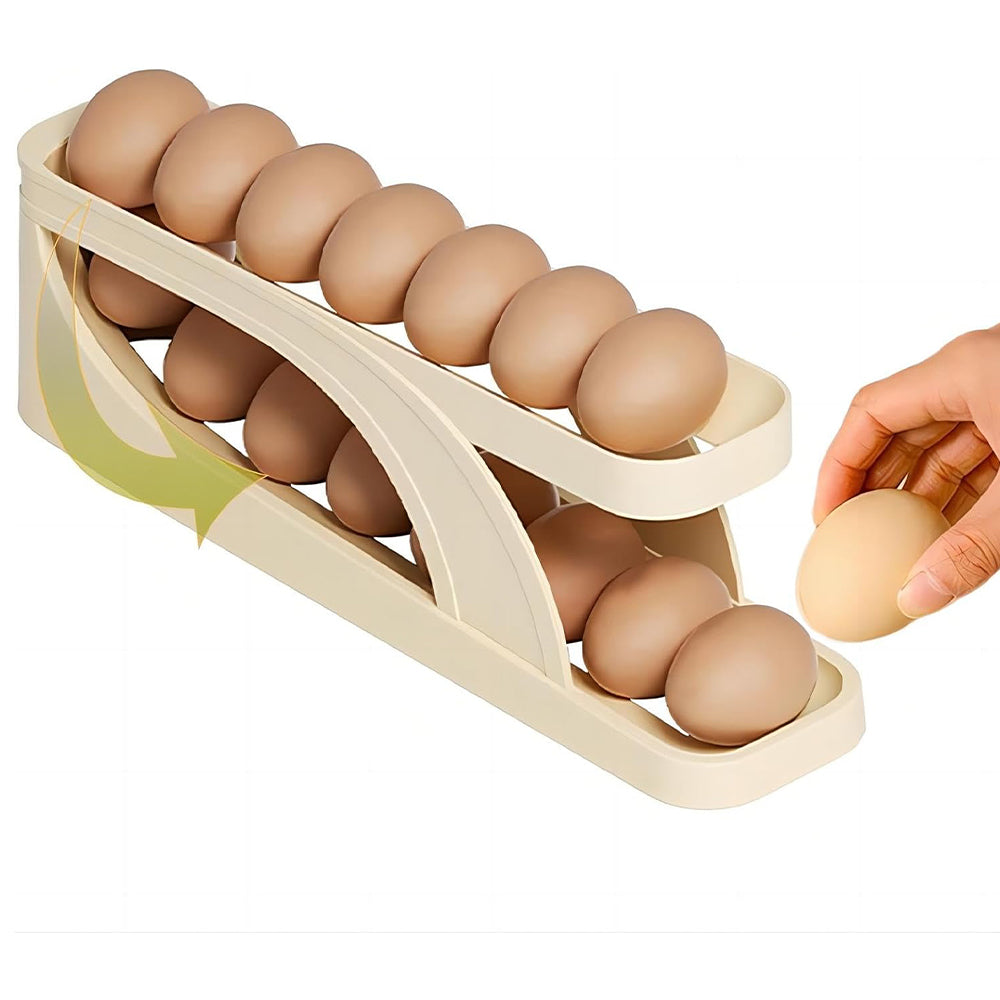 Double-Layer Roll Down Refrigerator Egg Dispense Tray