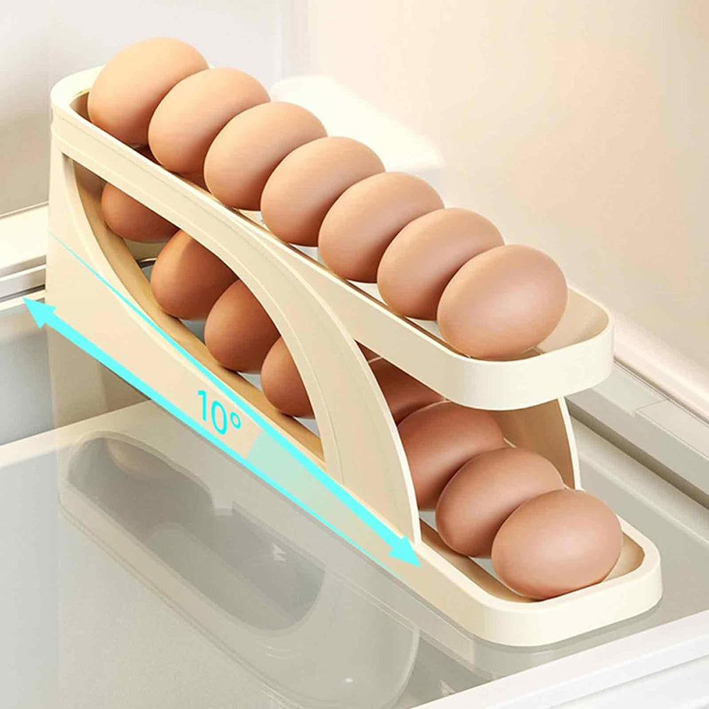Double-Layer Roll Down Refrigerator Egg Dispense Tray