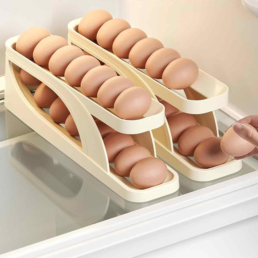 Double-Layer Roll Down Refrigerator Egg Dispense Tray
