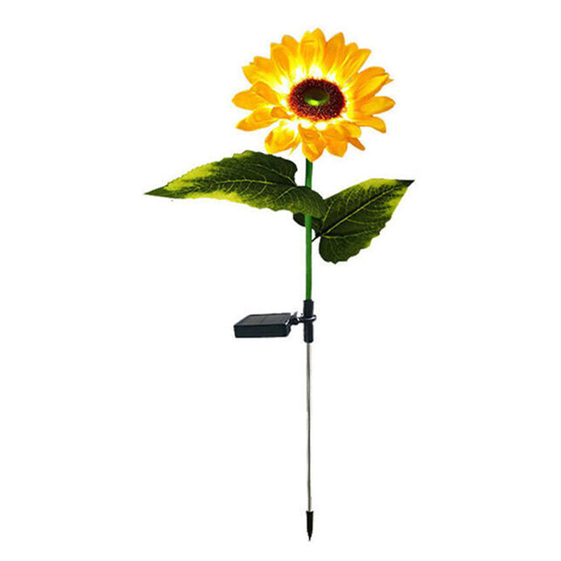 Waterproof LED Solar Sunflower Stake Lights for Garden Déco