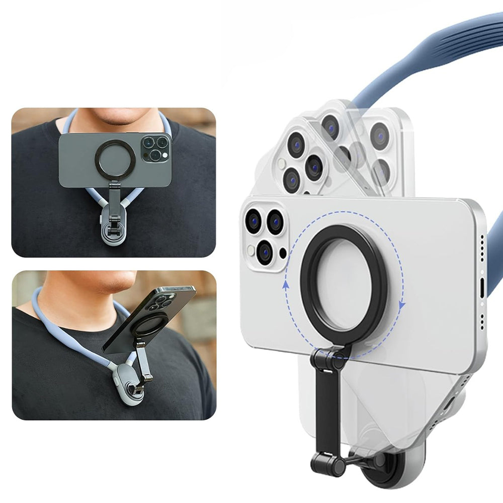 Hand Free Magnetic Vlog Phone Neck Mount Holder for Mobile Phone Accessory