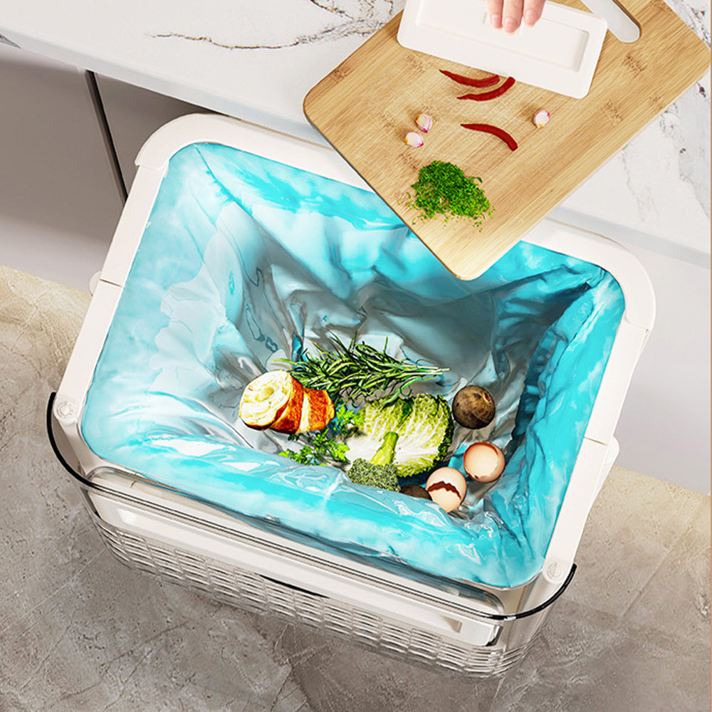 Space-Saving Hanging Collapsible Trash Can for Kitchen
