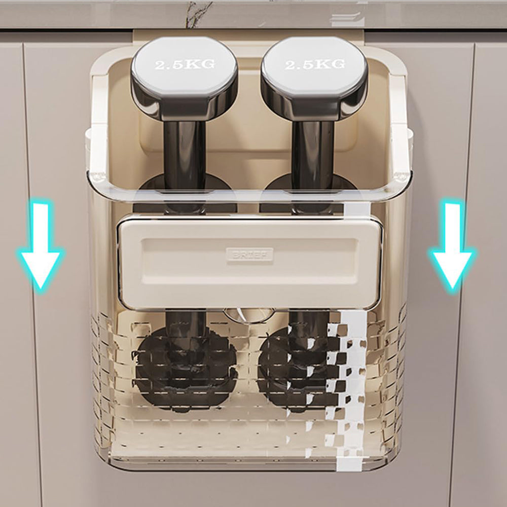 Space-Saving Hanging Collapsible Trash Can for Kitchen