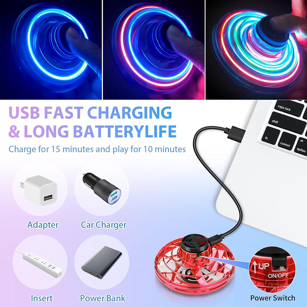 Boomerang Fly Nebula Spinner Soaring Hover UFO Mini Drone - Available in 3 Colors