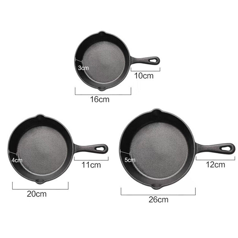 3 Piece Set Kitchen Cookware Fried Egg Pan