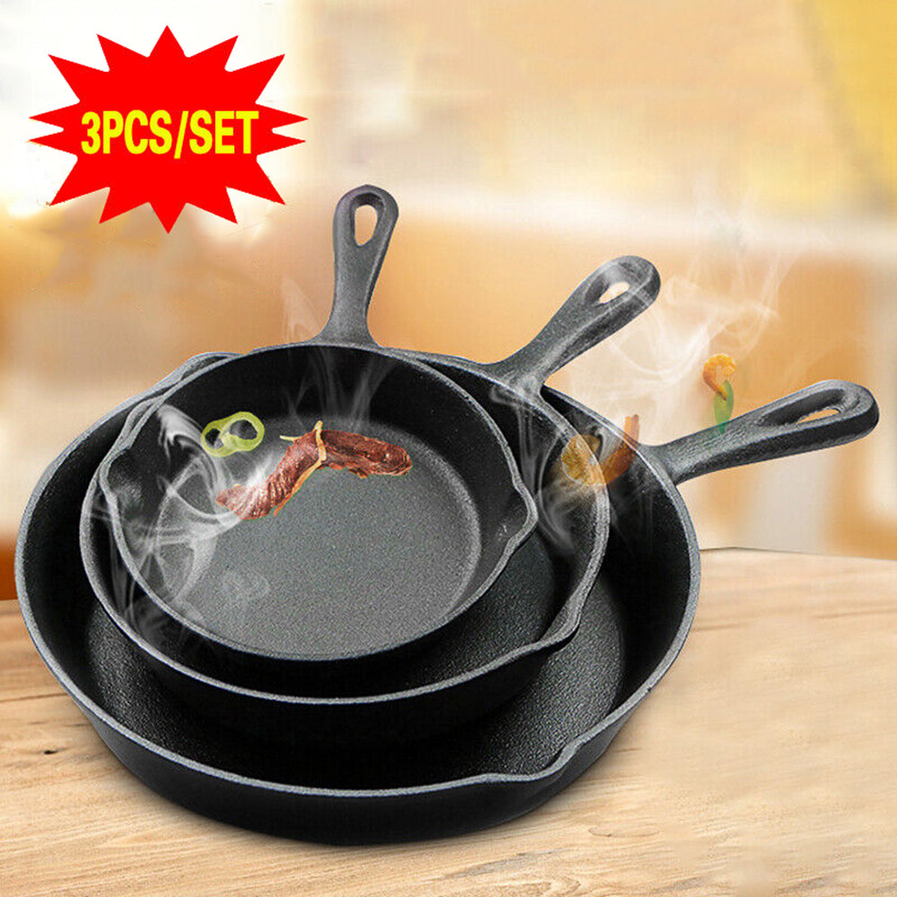 3 Piece Set Kitchen Cookware Fried Egg Pan