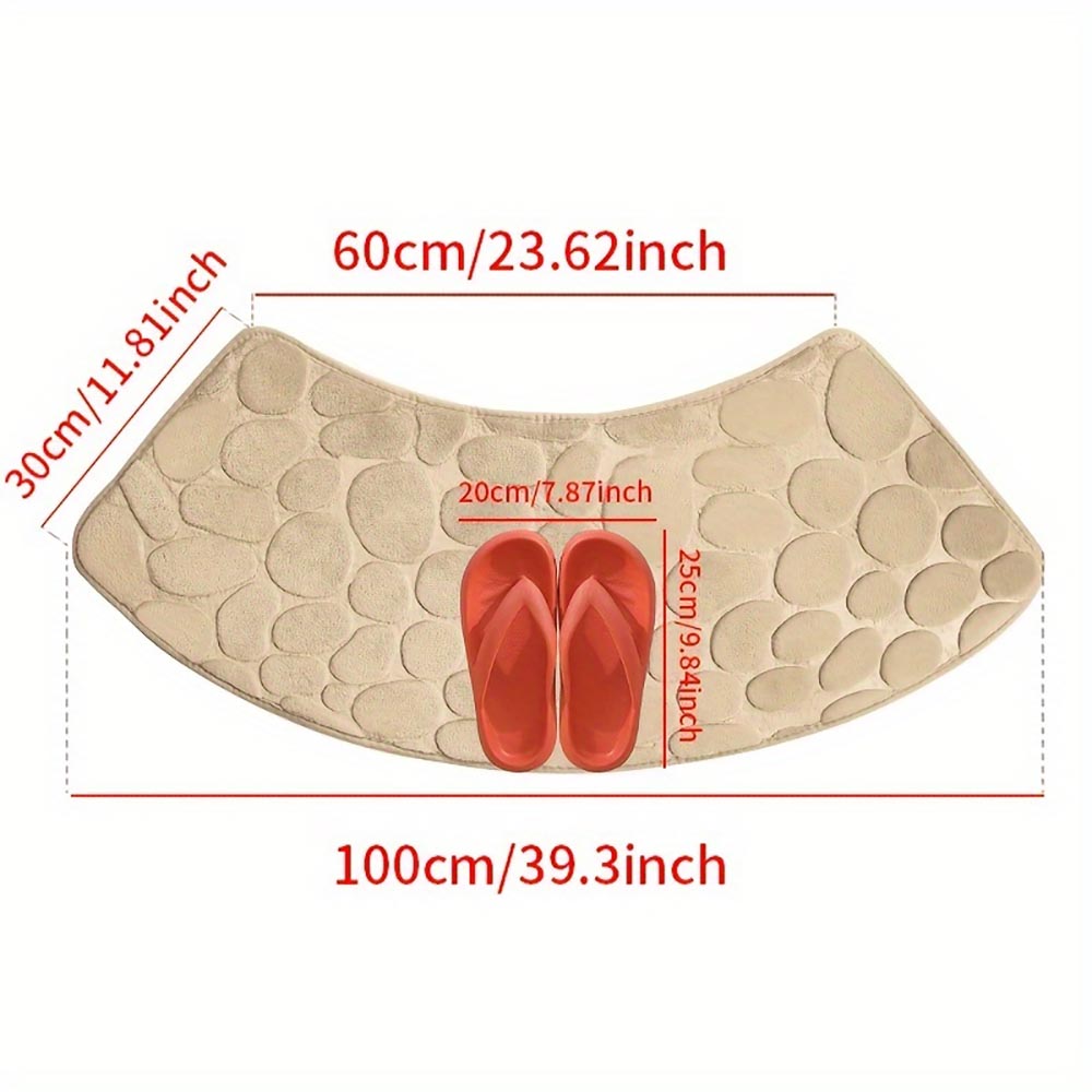 Quick Dry Water Absorbent Shower Carpet with Cobblestone Pattern