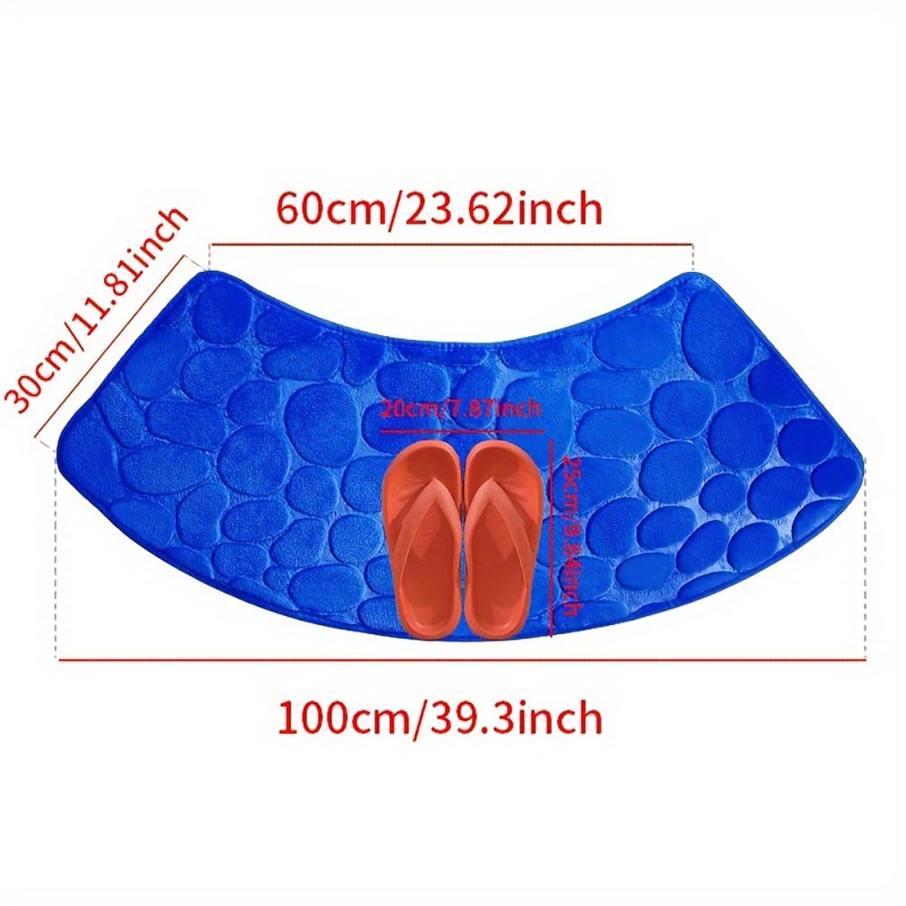 Quick Dry Water Absorbent Shower Carpet with Cobblestone Pattern