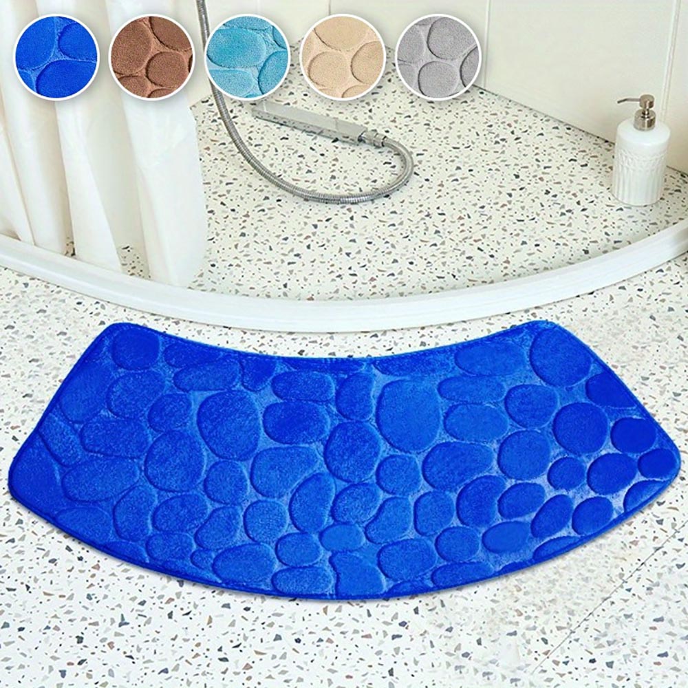 Quick Dry Water Absorbent Shower Carpet with Cobblestone Pattern