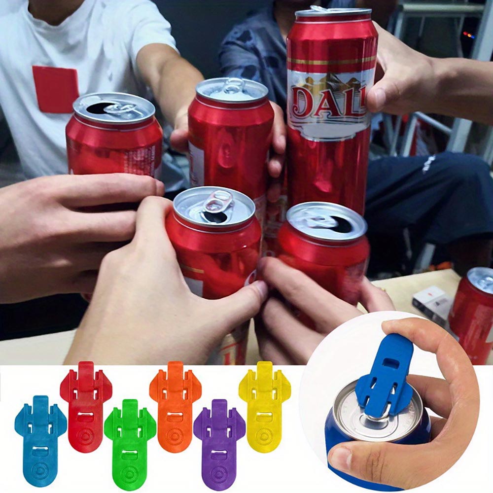 6pcs Dustproof And Insect Proof Simple Handheld Can Opener For Beer And Soda