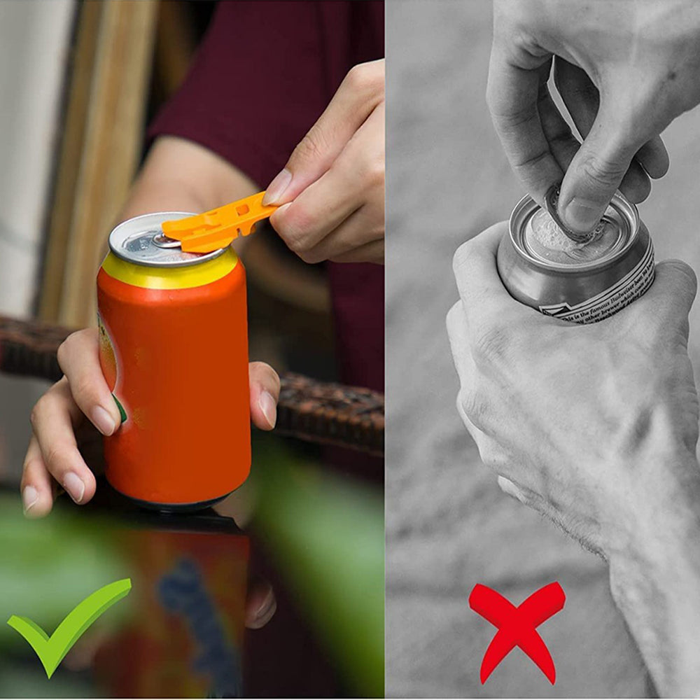 6pcs Dustproof And Insect Proof Simple Handheld Can Opener For Beer And Soda