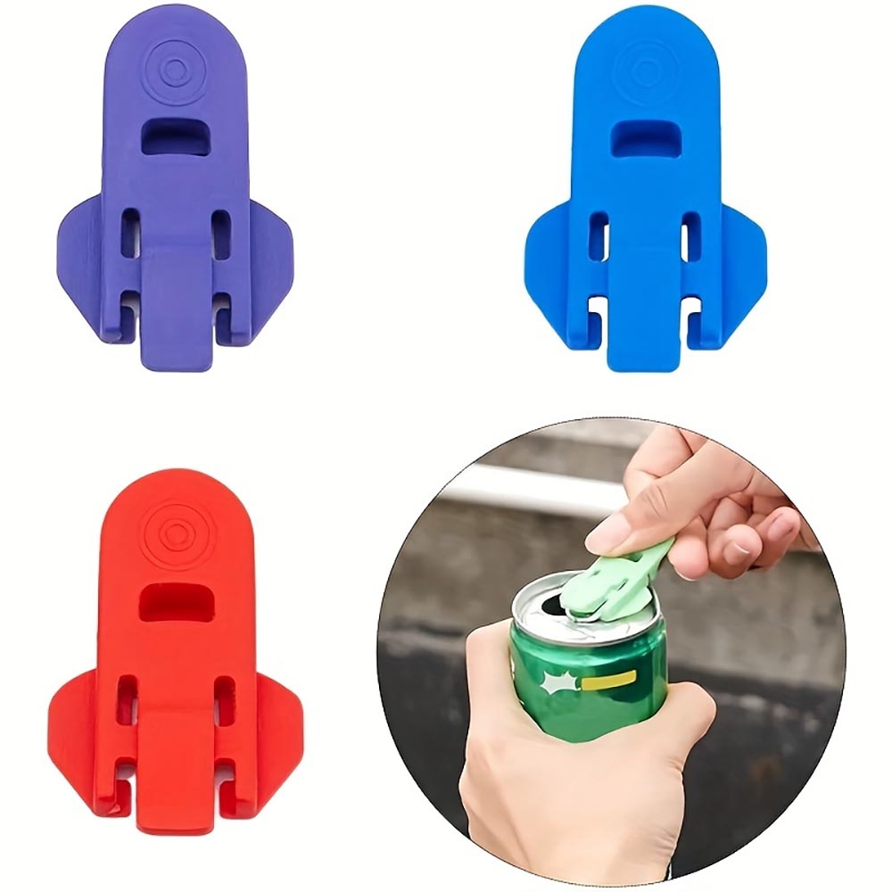 6pcs Dustproof And Insect Proof Simple Handheld Can Opener For Beer And Soda