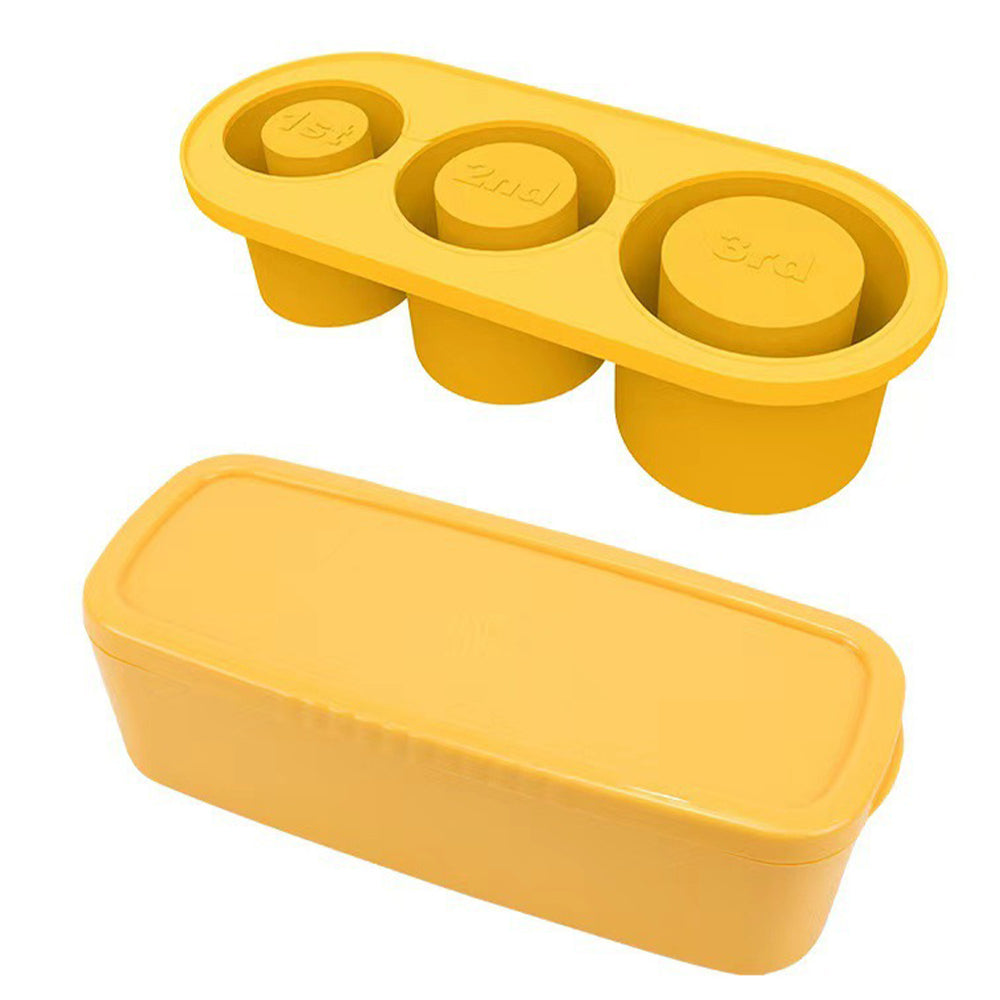 3 Grid Silicon Ice Cube Tray with Lid for 20-40 oz Stanley Cup